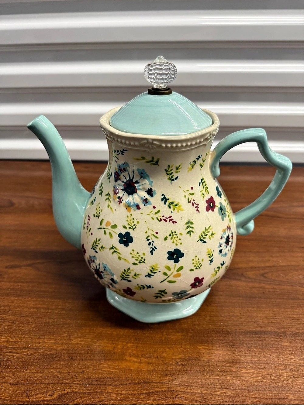 The Pioneer Woman Sweet Romance Teapot Floral Teapot Blue & White